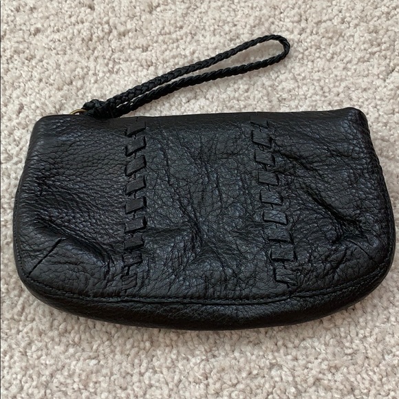 EUC Banana Republic Black Leather Wristlet - Picture 2 of 8